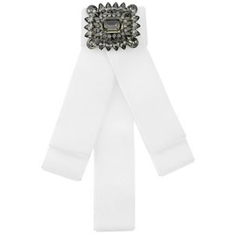 Women's Velvet Pre-Tied Bowknot Bow Ties with Rhinestone for Wedding Party