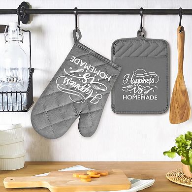 Cotton Oven Mitt and Pot Holder Set Heat Resistant