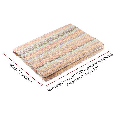 Women's Colorful Plaid Blended Tassels Scarves Winter Warm Wraps Shawl