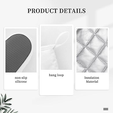 Oven mitts, high-temperature resistant, non-slip, cotton lining