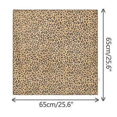 Women's Leopard Printed Chiffon Scarves Long Lightweight Soft Sheer Neck Scarf 25.6x25.6"