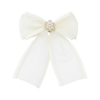 Women's Lace Tulle Bow Tie Collar Chiffon Hair Bow Clips Bridal Wedding Accessories