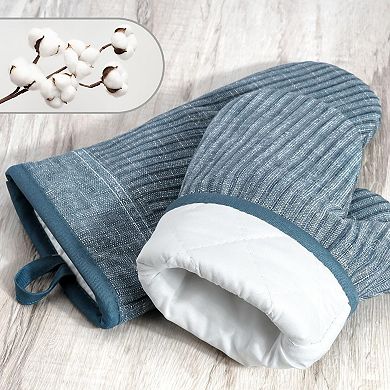 Oven gloves and pot handle covers, heat-resistant silicone 500°F