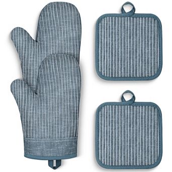 Oven gloves and pot handle covers, heat-resistant silicone 500°F