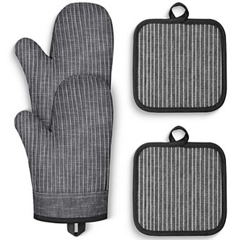 Oven gloves and pot handle covers, heat-resistant silicone 500°F