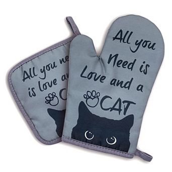 Oven Gloves and Pot Mat Set, Silicone, Non-Slip, Heat-Resistant