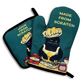 Oven Gloves and Pot Mat Set, Silicone, Non-Slip, Heat-Resistant