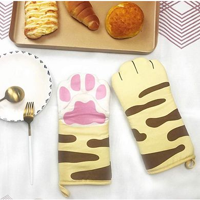 Oven Gloves High Temperature Resistant 480℉ Cat Paw Gloves