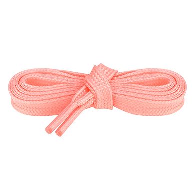 Women's Solid Color Flat Shoelaces Athletic Shoestrings 2 Pairs for Sneakers 47.2"