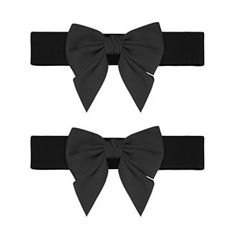Women's 2 pc Elastic Wide Belt Dress Bow Waistband Decoration Fashion Versatile Belts