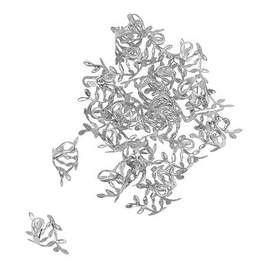 30Pcs Hollow Leaf Hair Cuffs Dreadlock 0.71x0.35 Inch