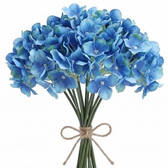 Artificial Hydrangea Flowers with Detachable Heads, Use for Wedding Centerpieces, DIY Crafts 8.3"H
