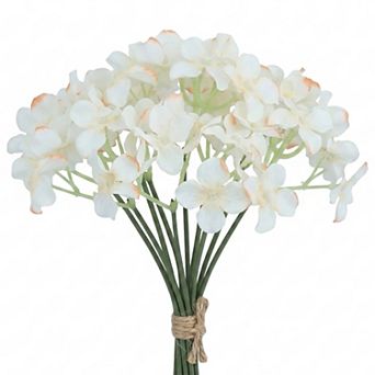 Artificial Hydrangea Flowers with Detachable Heads, Use for Wedding Centerpieces, DIY Crafts 8.3"H