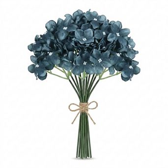 Artificial Hydrangea Flowers with Detachable Heads, Use for Wedding Centerpieces, DIY Crafts 8.3"H
