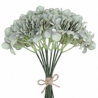 Artificial Hydrangea Flowers with Detachable Heads, Use for Wedding Centerpieces, DIY Crafts 8.3"H