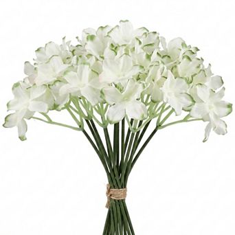 Artificial Hydrangea Flowers with Detachable Heads, Use for Wedding Centerpieces, DIY Crafts 8.3"H