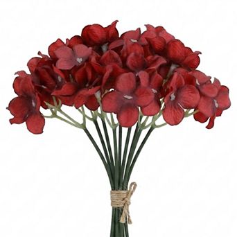 Artificial Hydrangea Flowers with Detachable Heads, Use for Wedding Centerpieces, DIY Crafts 8.3"H