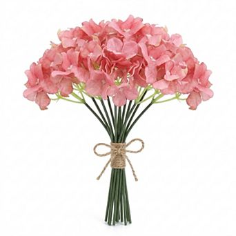 Artificial Hydrangea Flowers with Detachable Heads, Use for Wedding Centerpieces, DIY Crafts 8.3"H