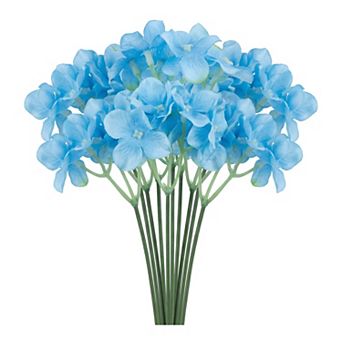 Artificial Hydrangea Flowers with Detachable Heads, Use for Wedding Centerpieces, DIY Crafts 8.3"H