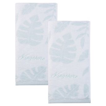 Cotton Hand Towel 28 x 13 in Leaf Jacquard Soft Absorbent Bathroom Hand Towel