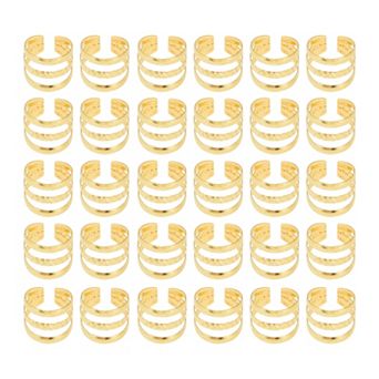 30 pc Hollow Out Hair Cuffs Dreadlock 0.39x0.39 Inch