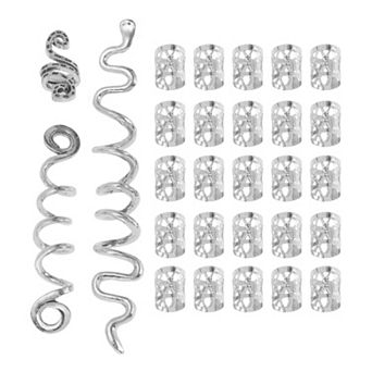 28 pc Hollow Snake-shaped Hair Cuffs Dreadlock