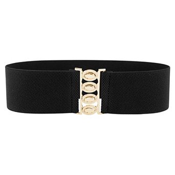 Women's Stretchy Belts Fashion Vintage Elastic Waistband for Dresses Coats 29.5x2.4"