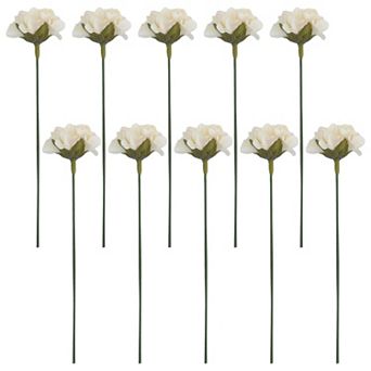 Artificial Chrysanthemum Flowers, Silk Mums Bouquets with Detachable Heads, Faux Pompon Stems 7.1"H