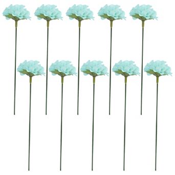 Artificial Chrysanthemum Flowers, Silk Mums Bouquets with Detachable Heads, Faux Pompon Stems 7.1"H