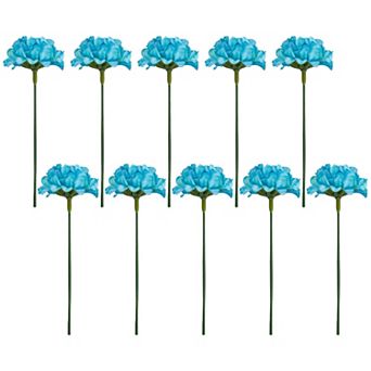 Artificial Chrysanthemum Flowers, Silk Mums Bouquets with Detachable Heads, Faux Pompon Stems 7.1"H