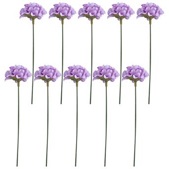 Artificial Chrysanthemum Flowers, Silk Mums Bouquets with Detachable Heads, Faux Pompon Stems 7.1"H