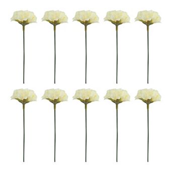 Artificial Chrysanthemum Flowers, Silk Mums Bouquets with Detachable Heads, Faux Pompon Stems 7.1"H
