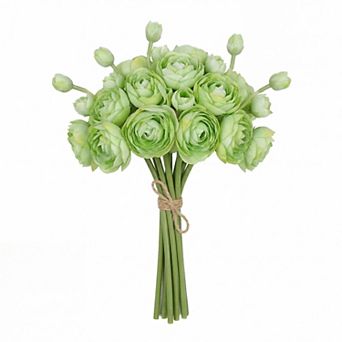 Artificial Wax Lotus Flower Bouquet, Faux Silk Berry Greenery Stems for Jar Filler Home Decor 10"H