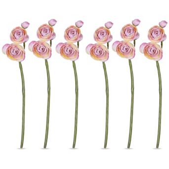 Artificial Wax Lotus Flower Bouquet, Faux Silk Berry Greenery Stems for Jar Filler Home Decor 10"H
