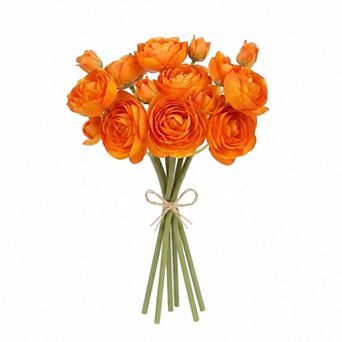 Artificial Wax Lotus Flower Bouquet, Faux Silk Berry Greenery Stems for Jar Filler Home Decor 10"H
