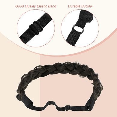Headband, Synthetic Braided Hairpiece, Elastic Hair Band 1Set