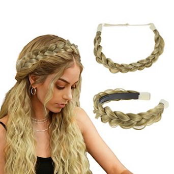 Headband, Synthetic Braided Hairpiece, Elastic Hair Band 1Set