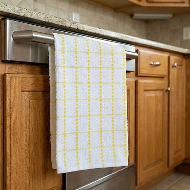 Classic Plaid Kitchen Towels 2 Pack, Absorbent Quick Dry Tea Towels, Lint-Free Checkered Rag 15"x25"
