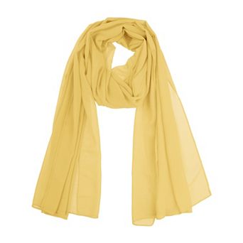 Women's Chiffon Scarf Sheer Lightweight Shawl Long Head Wrap for All Seasons