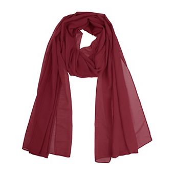 Women's Chiffon Scarf Sheer Lightweight Shawl Long Head Wrap for All Seasons