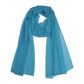 Women's Chiffon Scarf Sheer Lightweight Shawl Long Head Wrap for All Seasons