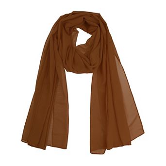 Women's Chiffon Scarf Sheer Lightweight Shawl Long Head Wrap for All Seasons