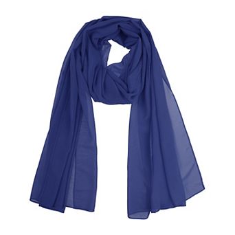 Women's Chiffon Scarf Sheer Lightweight Shawl Long Head Wrap for All Seasons