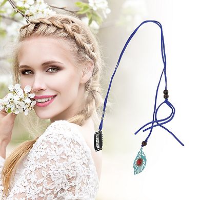 19.7" Leaf Braided Hair Chain for Women 1 Pc