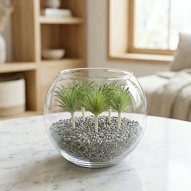 5 Pcs Mini Artificial Air Plants 2.8" Realistic Faux Tillandsia Bromeliad Unpotted Picks for DIY