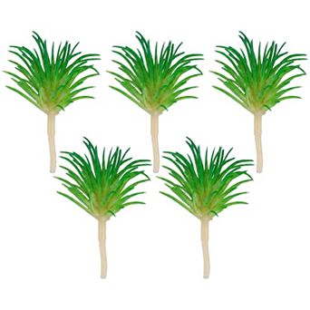 5 pc Mini Artificial Air Plants 2.8" Realistic Faux Tillandsia Bromeliad Unpotted Picks for DIY