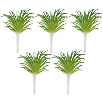 5 pc Mini Artificial Air Plants 2.8" Realistic Faux Tillandsia Bromeliad Unpotted Picks for DIY