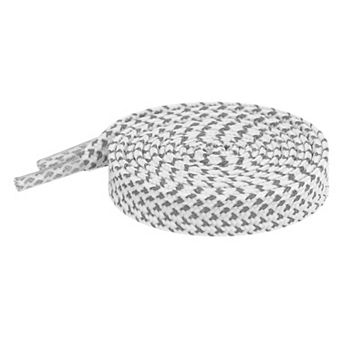 Reflective Dual Color Checkered Woven Flat Shoelaces 2 Pairs for Sneakers 39.4"
