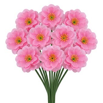 Artificial Plum Blossom Mini Bouquets, H Winter Jasmine with Detachable Flower Heads 5.9"H