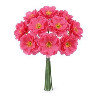 Artificial Plum Blossom Mini Bouquets, H Winter Jasmine with Detachable Flower Heads 5.9"H